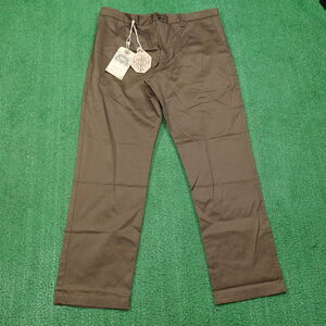 NWT MATCH & STICK BROWN FLAT FRONT CHINO PANTS MENS SZ 38 NEW!